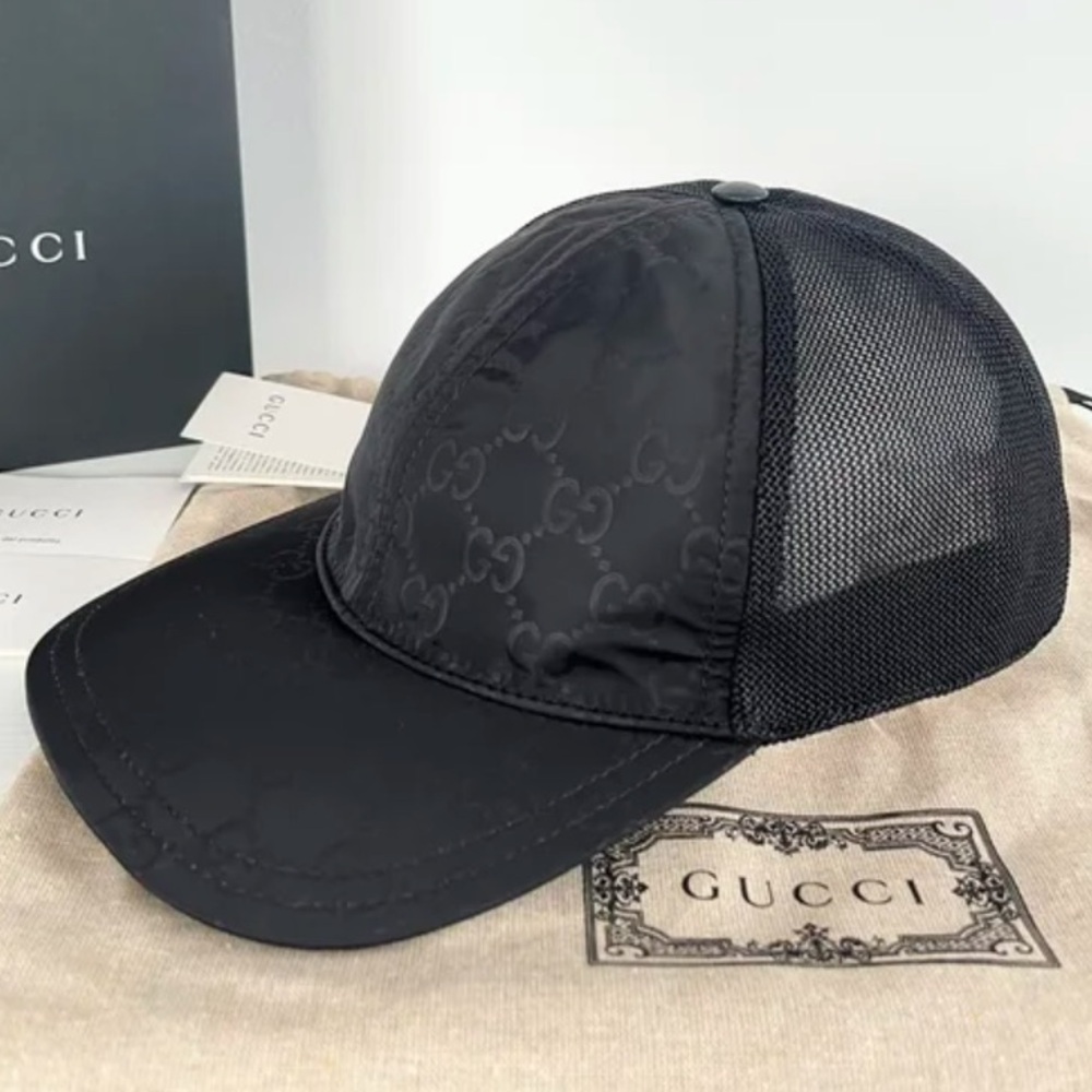 Gucci Authentic Black Monogram Cap - image 1